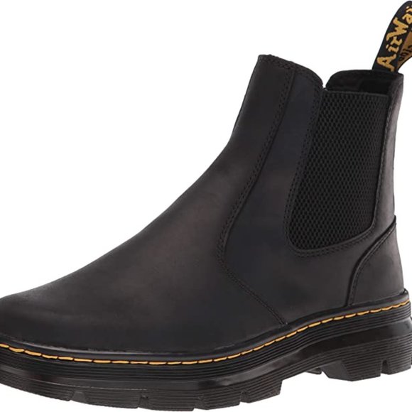 Dr. Martens Shoes - Dr. Martens Embury Chelsea Boots Black Leather Unisex 2976 Women's 9 Men's 8